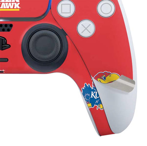 University of Kansas Rock Chalk Jayhawk PS5 Controller Skin